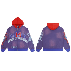 Vale Forever Valley 14 Army Of Dreams Contrast Zip-Up Hoodie Purple