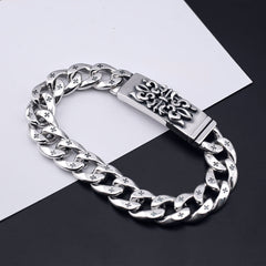 Chrome Hearts distressed butterfly flower cross bracelet