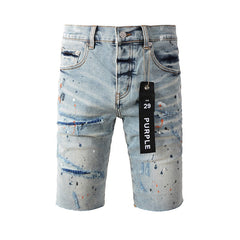 Purple Jeans Fashionable Blue Jean Shorts 5071 with a Modern Fit