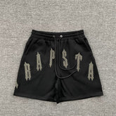 rapstar Loose Embroidered Shorts Black
