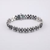 Chrome Hearts antique distressed diamond cross bracelet