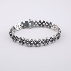 Chrome Hearts antique distressed diamond cross bracelet