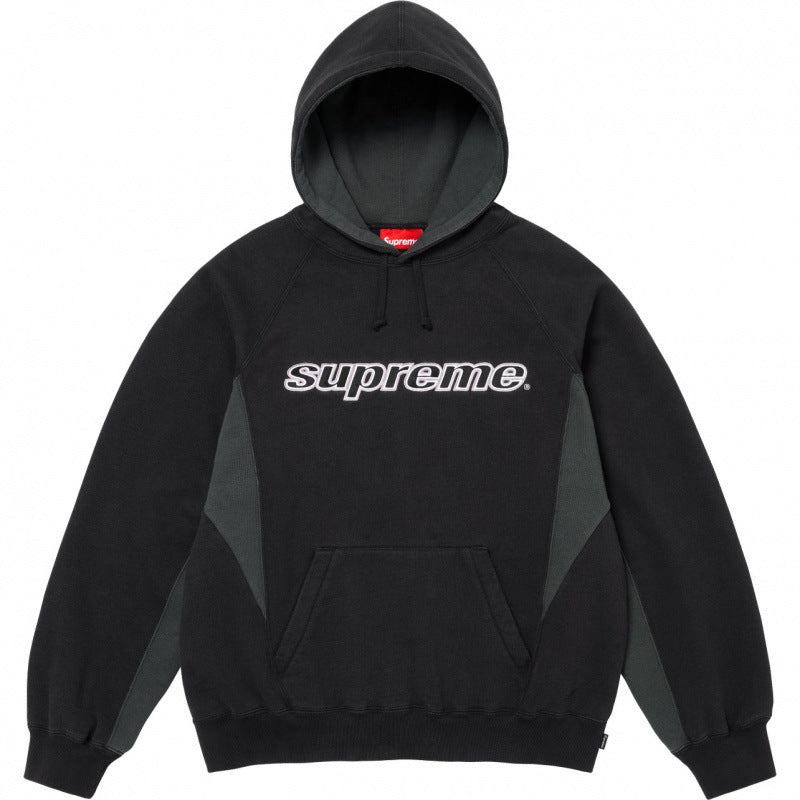 High version Supreme 25SS trendy brand HOODEDSWEATSHIRT big logo with fleece hoodie sweatshirt (29)