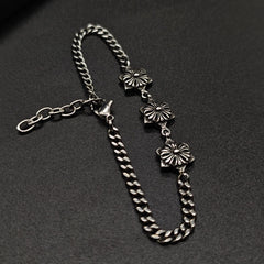 Chrome Hearts versatile 3 flower ball bracelet