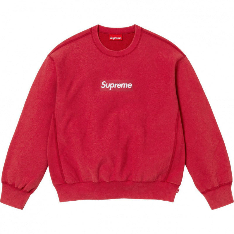 High version Supreme 25SS trendy brand HOODEDSWEATSHIRT big logo with fleece hoodie sweatshirt (39)