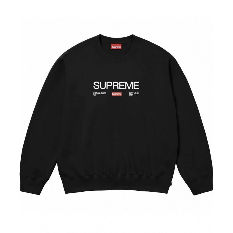 High version Supreme 25SS trendy brand HOODEDSWEATSHIRT big logo with fleece hoodie sweatshirt (42)