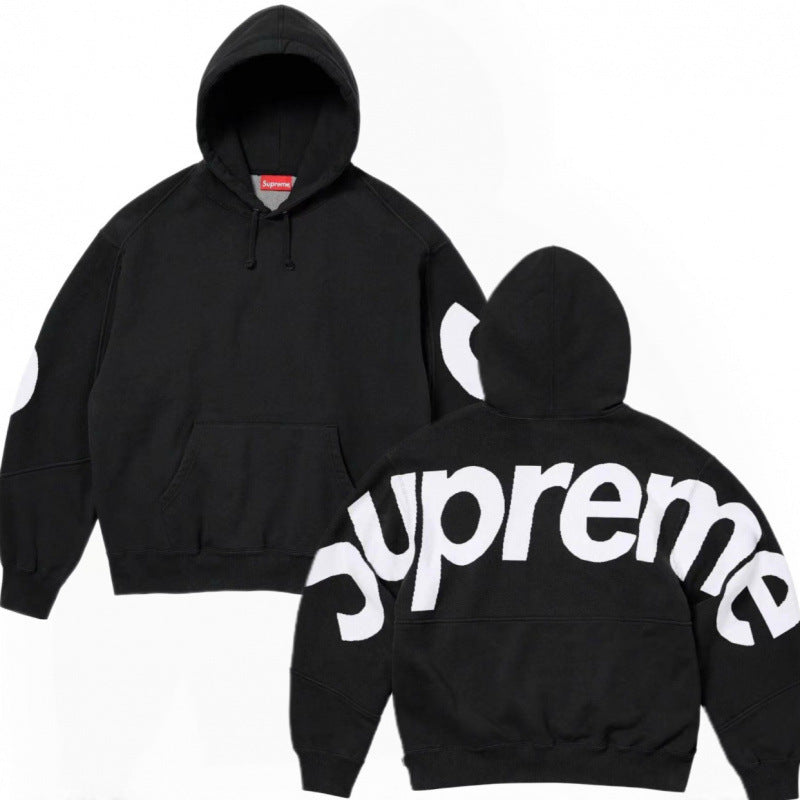 High version Supreme 25SS trendy brand HOODEDSWEATSHIRT big logo with fleece hoodie sweatshirt (18)