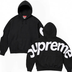 High version Supreme 25SS trendy brand HOODEDSWEATSHIRT big logo with fleece hoodie sweatshirt (18)