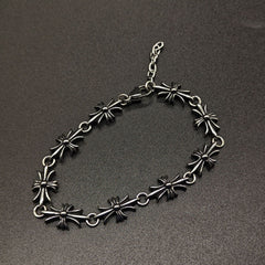 Chrome Hearts Retro Long Cross Flower Bracelet