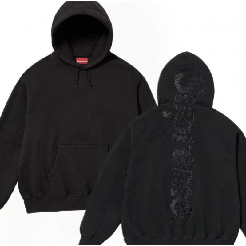 High version Supreme 25SS trendy brand HOODEDSWEATSHIRT big logo with fleece hoodie sweatshirt (12)