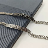 Chrome Hearts multi-layered retro cross flower curved bracelet