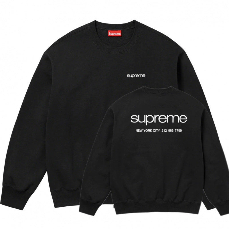 High version Supreme 25SS trendy brand HOODEDSWEATSHIRT big logo with fleece hoodie sweatshirt (40)