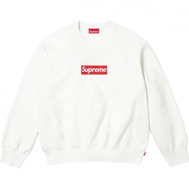 High version Supreme 25SS trendy brand HOODEDSWEATSHIRT big logo with fleece hoodie sweatshirt (37)