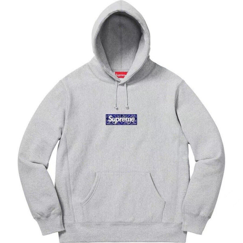 High version Supreme 25SS trendy brand HOODEDSWEATSHIRT big logo with fleece hoodie sweatshirt (15)