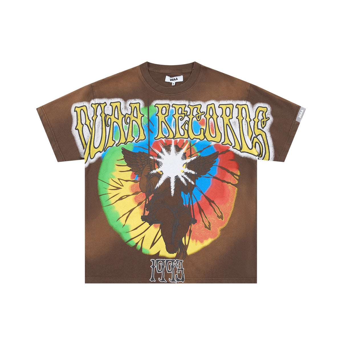 DUAA Records 1993 Tie‑Dye Music Double‑Sided Graphic Tee