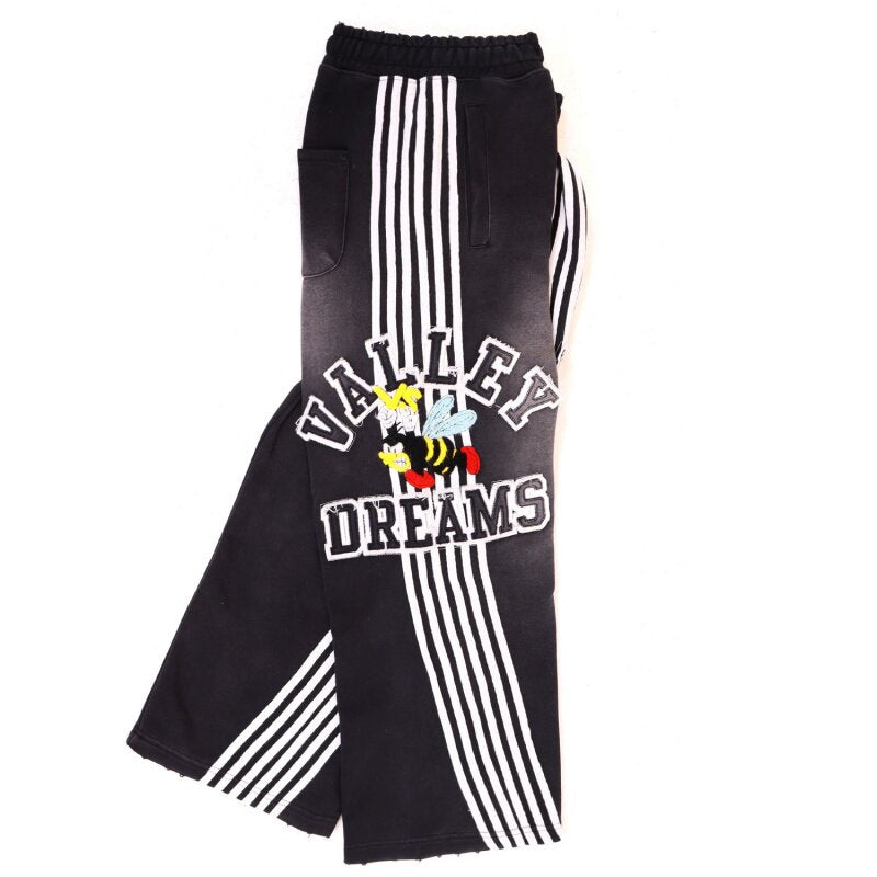 Vale Forever Vintage Bee Graphic Hoodie & Striped Sweatpants Set