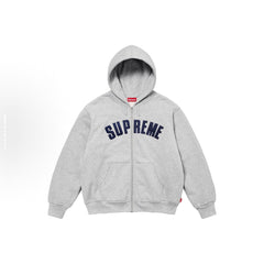 High version Supreme 25SS trendy brand HOODEDSWEATSHIRT big logo with fleece hoodie sweatshirt (79)