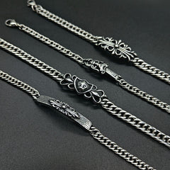 Chrome Hearts curved Cuban domineering retro bracelet