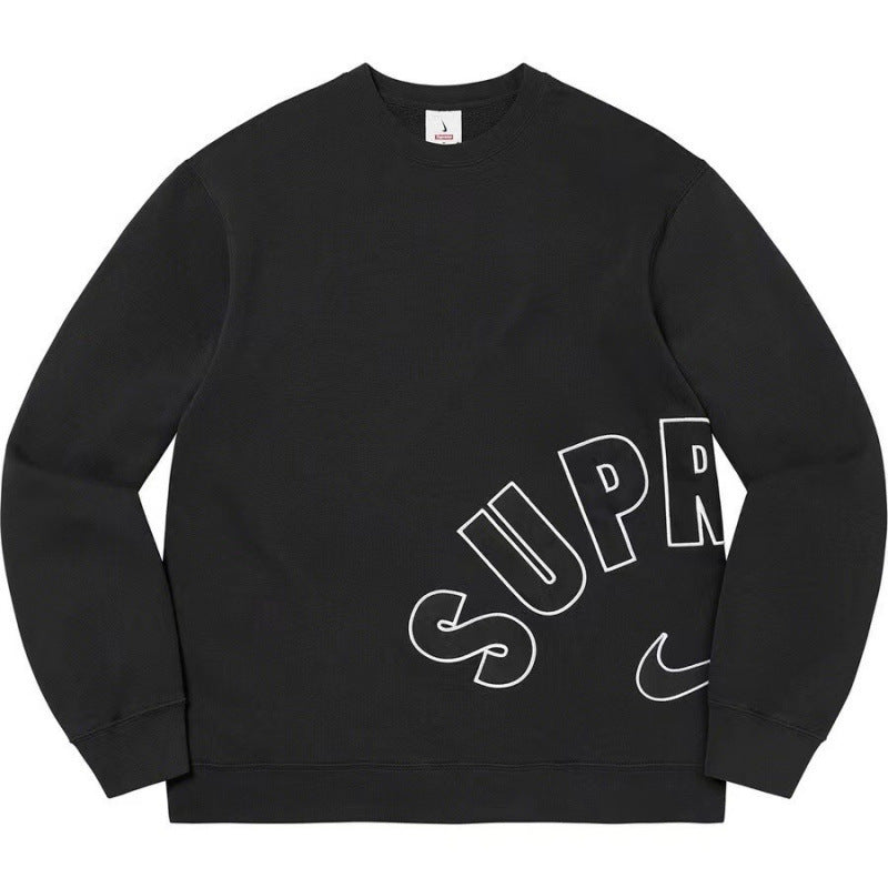 High version Supreme 25SS trendy brand HOODEDSWEATSHIRT big logo with fleece hoodie sweatshirt (66)