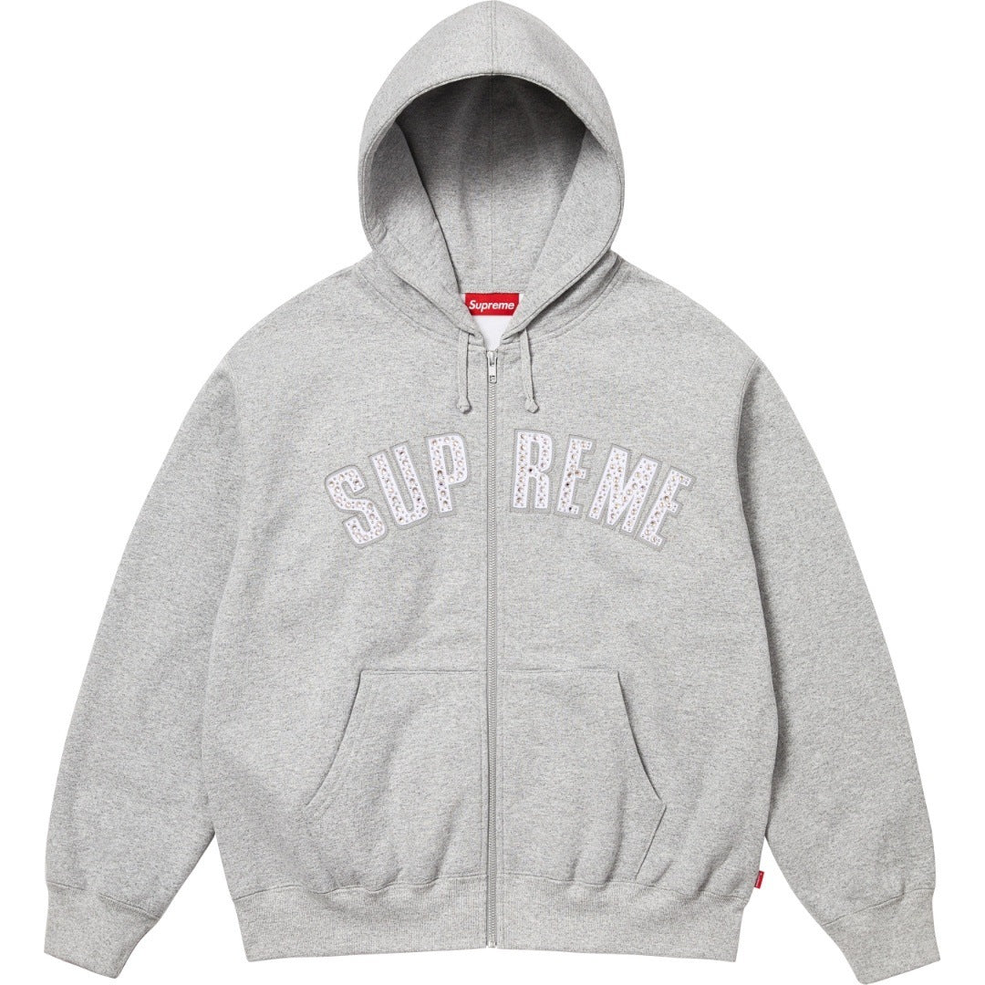 High version Supreme 25SS trendy brand HOODEDSWEATSHIRT big logo with fleece hoodie sweatshirt (60)