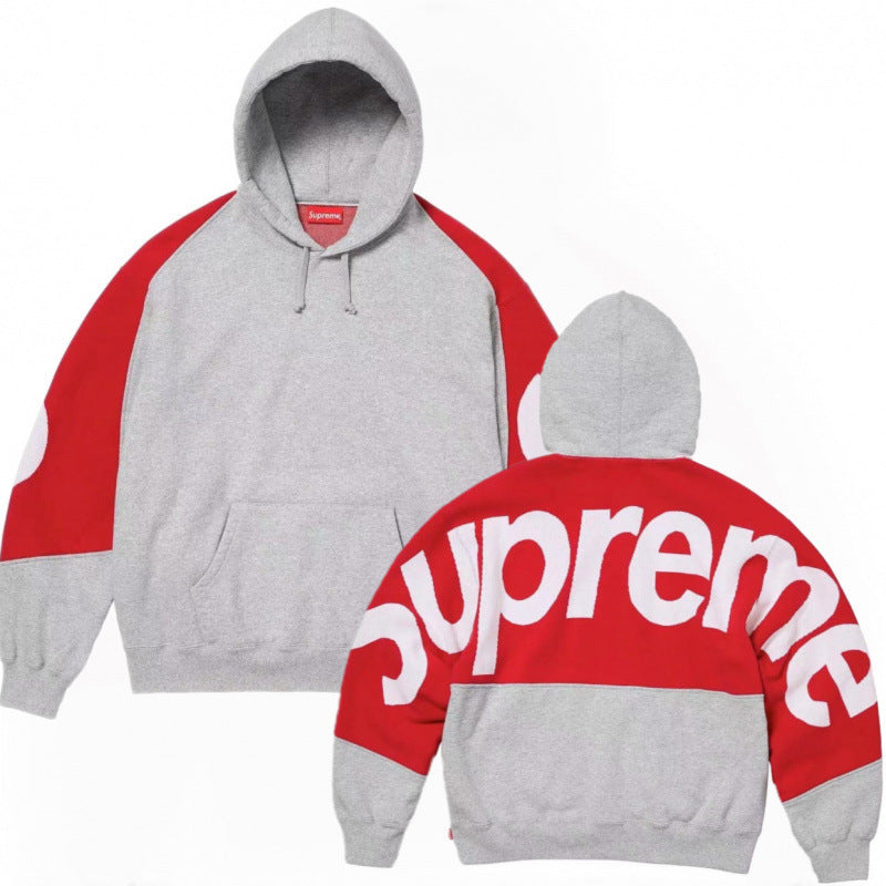 High version Supreme 25SS trendy brand HOODEDSWEATSHIRT big logo with fleece hoodie sweatshirt (19)