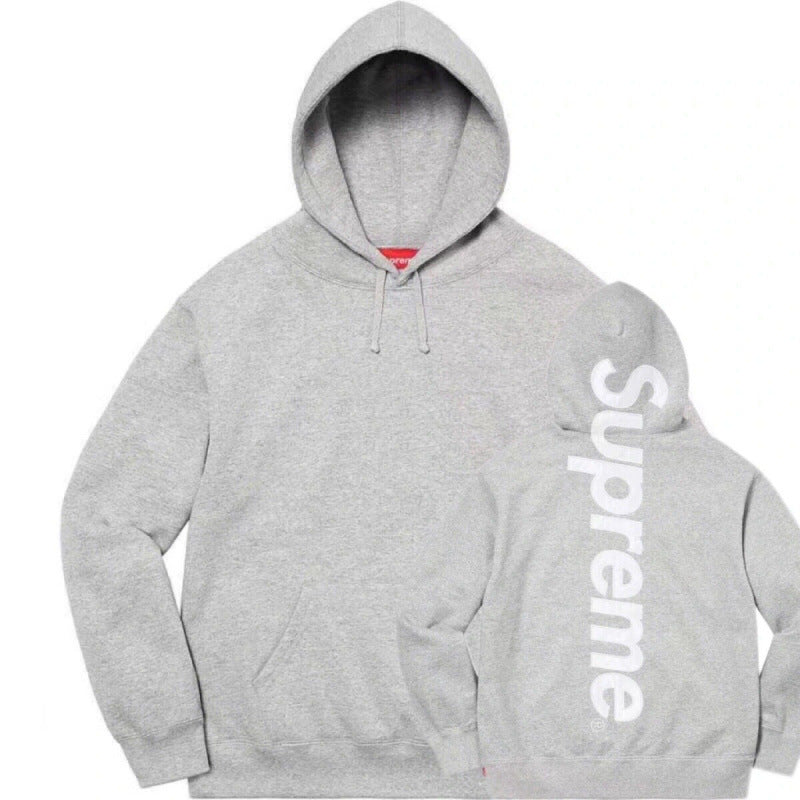 High version Supreme 25SS trendy brand HOODEDSWEATSHIRT big logo with fleece hoodie sweatshirt (2)