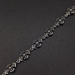 Chrome Hearts cross Silver Daisy retro bracelet