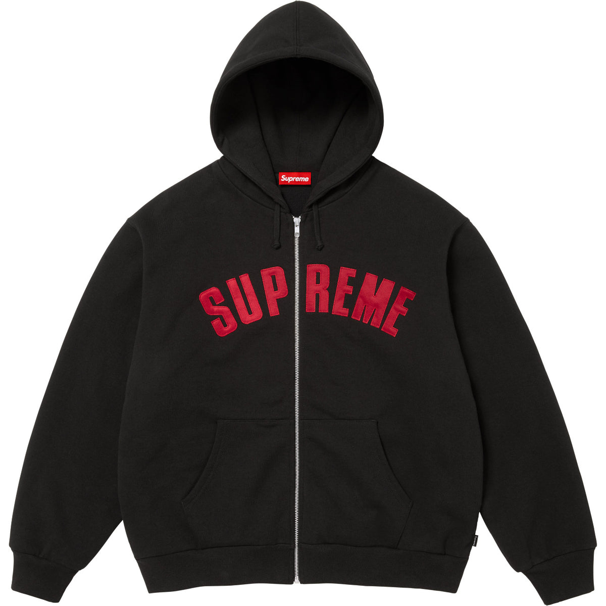 High version Supreme 25SS trendy brand HOODEDSWEATSHIRT big logo with fleece hoodie sweatshirt (96)