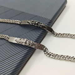 Chrome Hearts stainless steel curved brand main piece bracelet