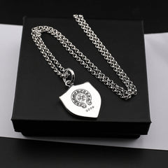 Chrome Hearts gold anchor shield pendant