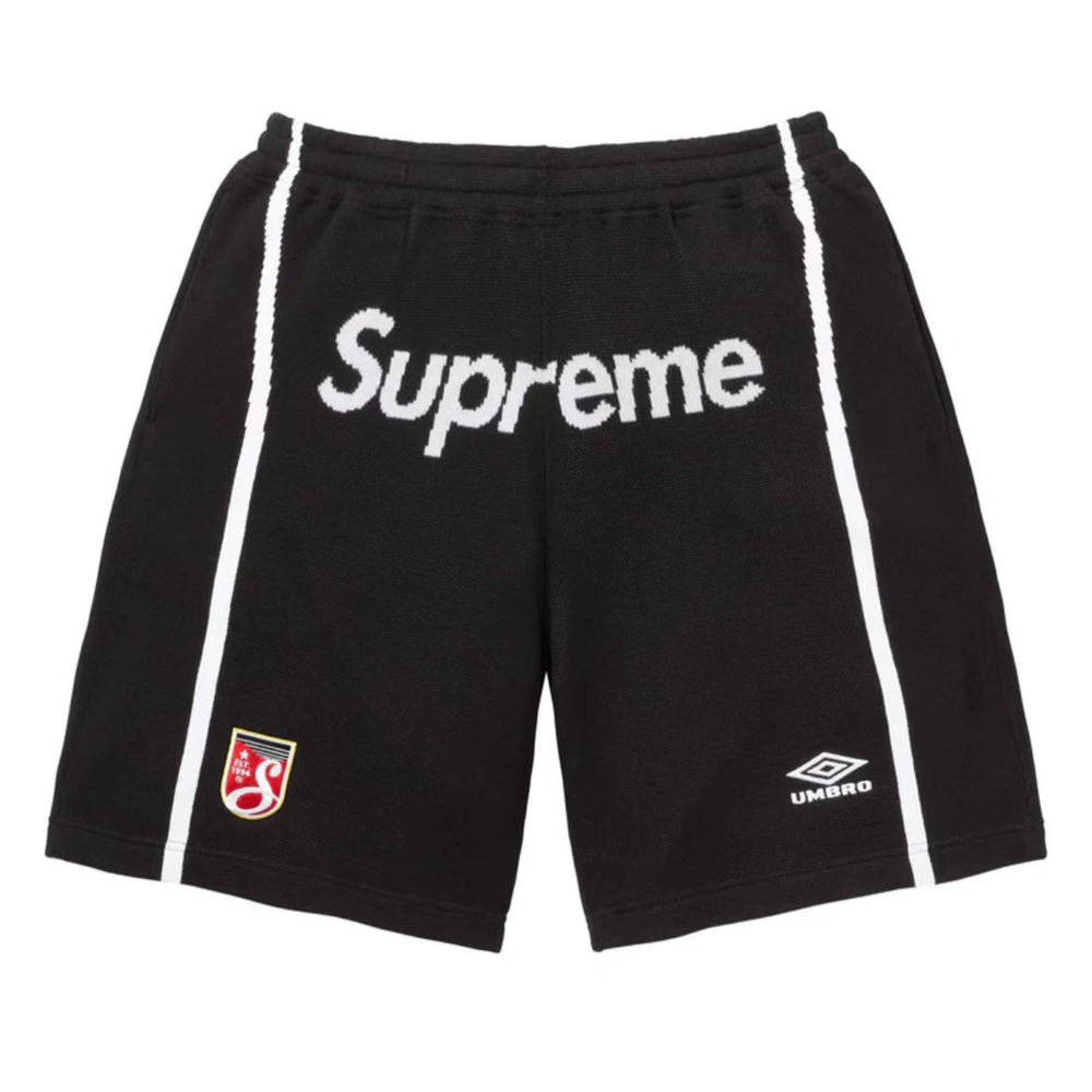 Supreme Collaboration Colorblock Soccer Shorts - Black