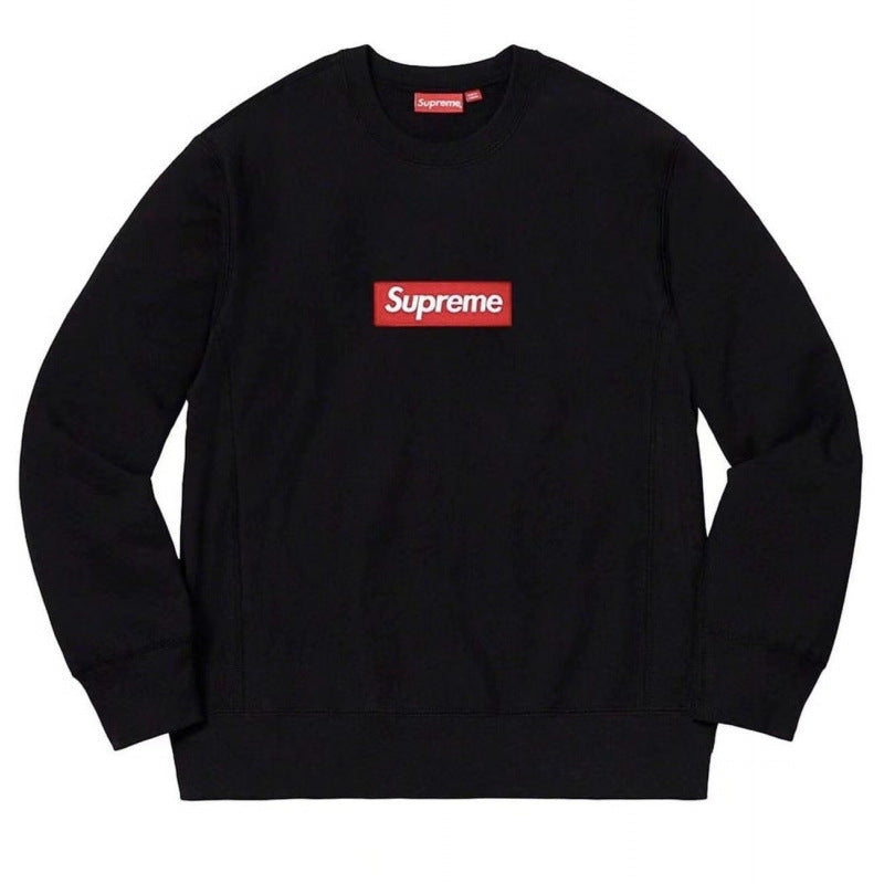 High version Supreme 25SS trendy brand HOODEDSWEATSHIRT big logo with fleece hoodie sweatshirt (45)