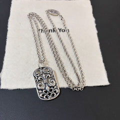 Chrome Hearts anchor hollow domineering pendant Necklace