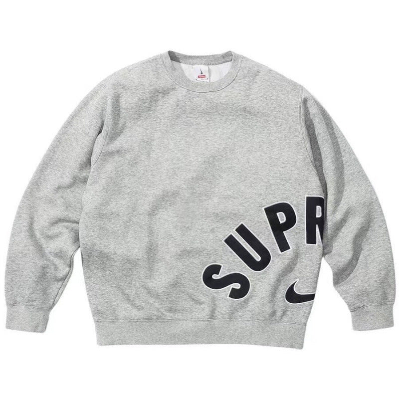 High version Supreme 25SS trendy brand HOODEDSWEATSHIRT big logo with fleece hoodie sweatshirt (67)