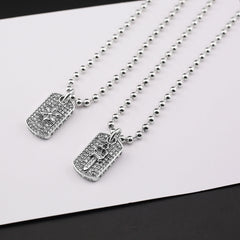Chrome Hearts six-pointed star sword inlaid with diamonds pendant