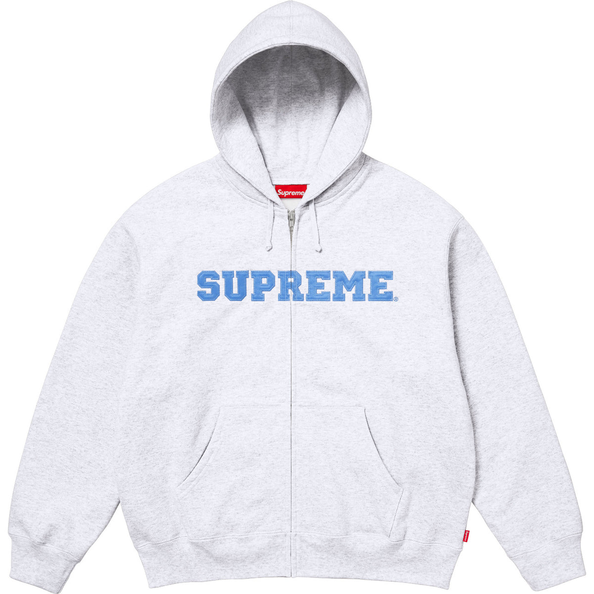 High version Supreme 25SS trendy brand HOODEDSWEATSHIRT big logo with fleece hoodie sweatshirt (94)