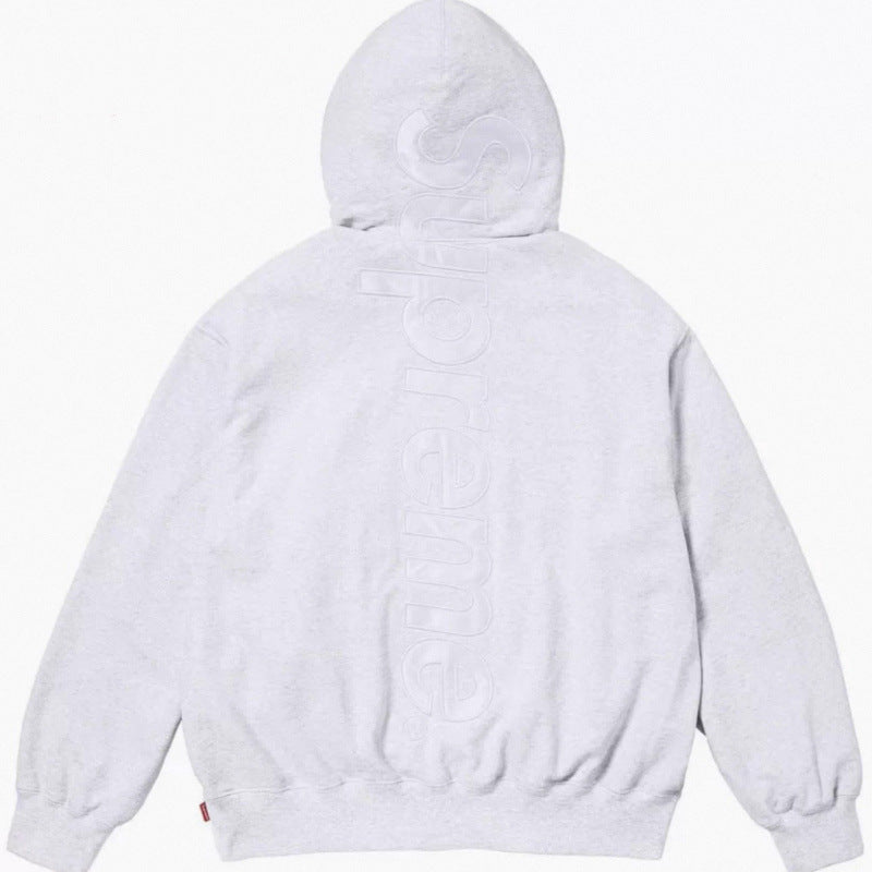 High version Supreme 25SS trendy brand HOODEDSWEATSHIRT big logo with fleece hoodie sweatshirt (13)