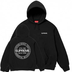 High version Supreme 25SS trendy brand HOODEDSWEATSHIRT big logo with fleece hoodie sweatshirt (20)