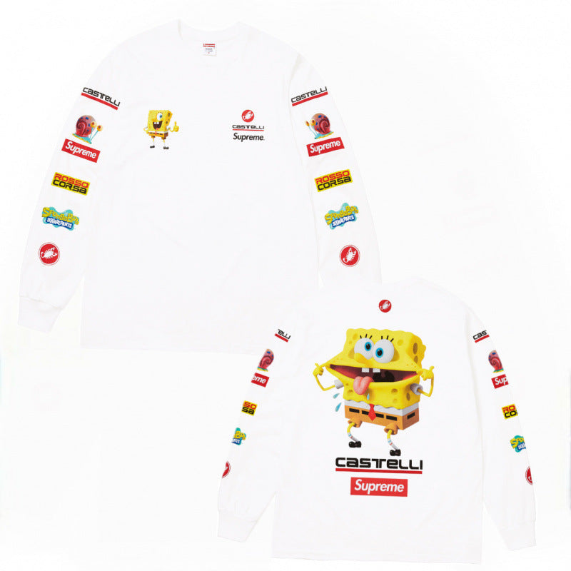 High version Supreme 25SS trendy brand HOODEDSWEATSHIRT big logo with fleece hoodie sweatshirt (52)