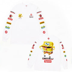 High version Supreme 25SS trendy brand HOODEDSWEATSHIRT big logo with fleece hoodie sweatshirt (52)