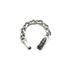 Chrome Hearts 925 Sterling silver Thick Domineering Cross Bracelet